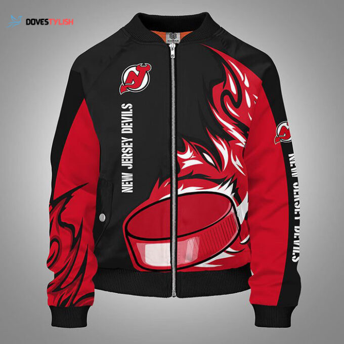 New Jersey Devils Red Bomber Jacket