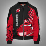 New Jersey Devils Red Bomber Jacket