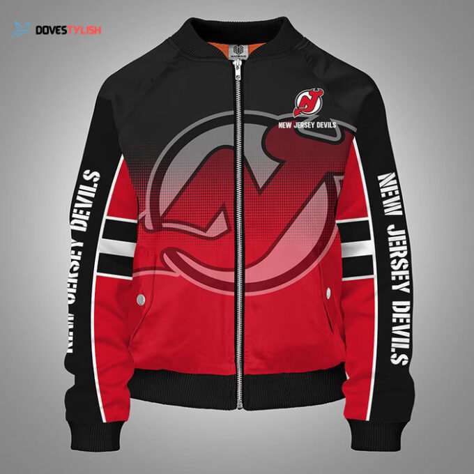 New Jersey Devils Red Bomber Jacket