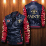 New Orleans Saints Leather Bomber Jacket