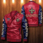 New Orleans Saints Leather Bomber Jacket