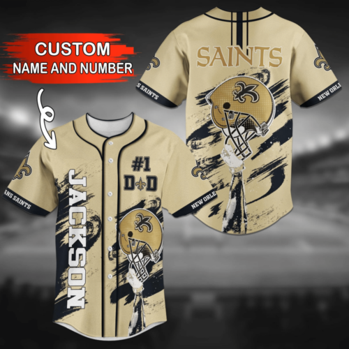 New Orleans Saints NFL Baseball Jersey Shirt For Fans FV01