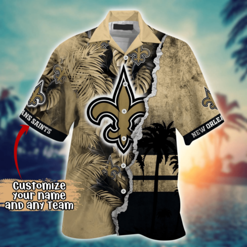 New Orleans Saints NFL Flower Hawaii Shirt  For Fans, Custom Summer Football Shirts