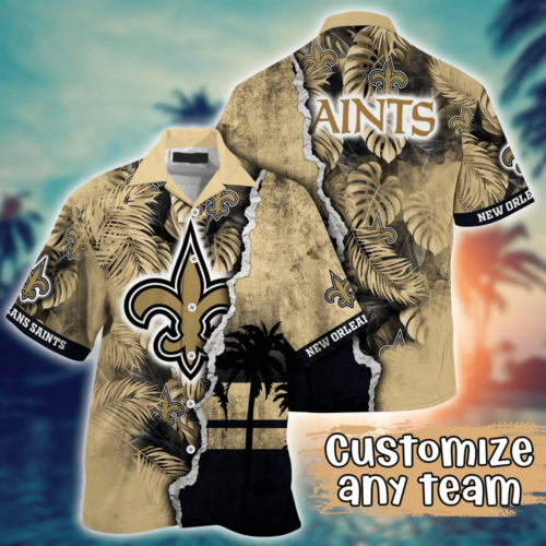 New Orleans Saints NFL Flower Hawaii Shirt  For Fans, Custom Summer Football Shirts