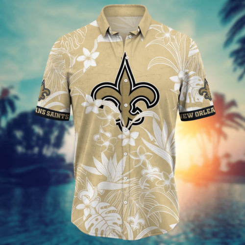 New Orleans Saints NFL Flower Hawaii Shirt   For Fans, Summer Football Shirts