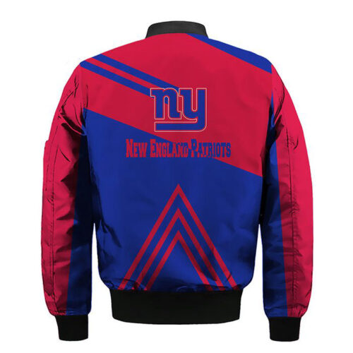 New York Giants Blue Red Bomber Jacket