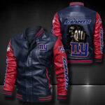 New York Giants Leather Bomber Jacket