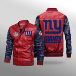 New York Giants Leather Bomber Jacket