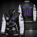 New York Giants Leather Bomber Jacket