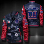 New York Giants Leather Bomber Jacket