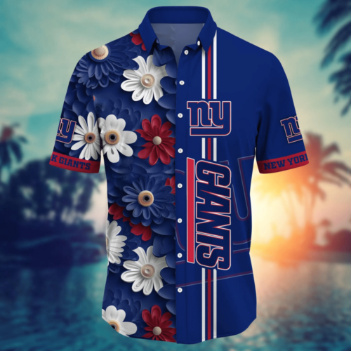 New York Giants NFL Flower Hawaii Shirt  For Fans, Summer Football Shirts NA49574