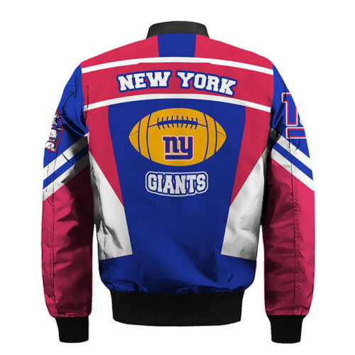 New York Giants Skull Blue Red Bomber Jacket