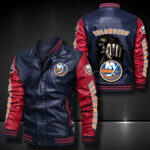 New York Islanders Leather Bomber Jacket