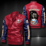 New York Islanders Leather Bomber Jacket