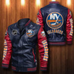 New York Islanders Leather Bomber Jacket