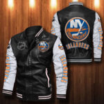 New York Islanders Leather Bomber Jacket