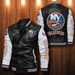 New York Islanders Leather Bomber Jacket