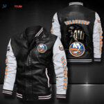 New York Islanders Leather Bomber Jacket