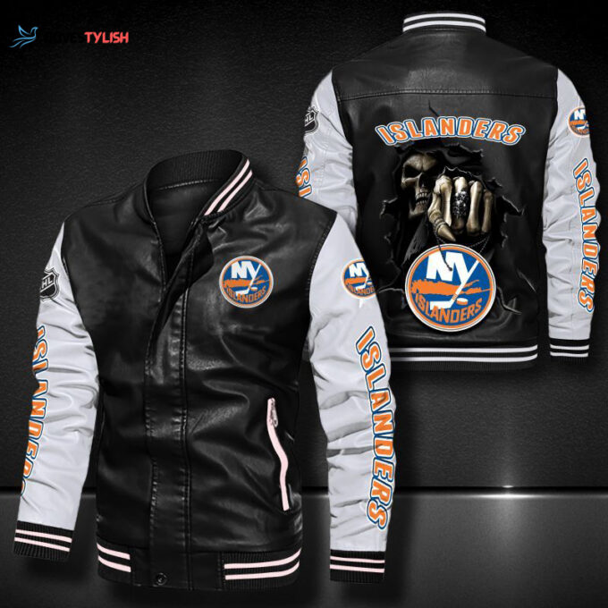 New York Islanders Leather Bomber Jacket