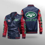 New York Jets Leather Bomber Jacket