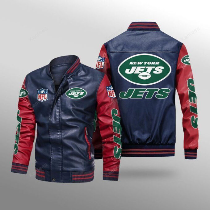 New York Jets Leather Bomber Jacket