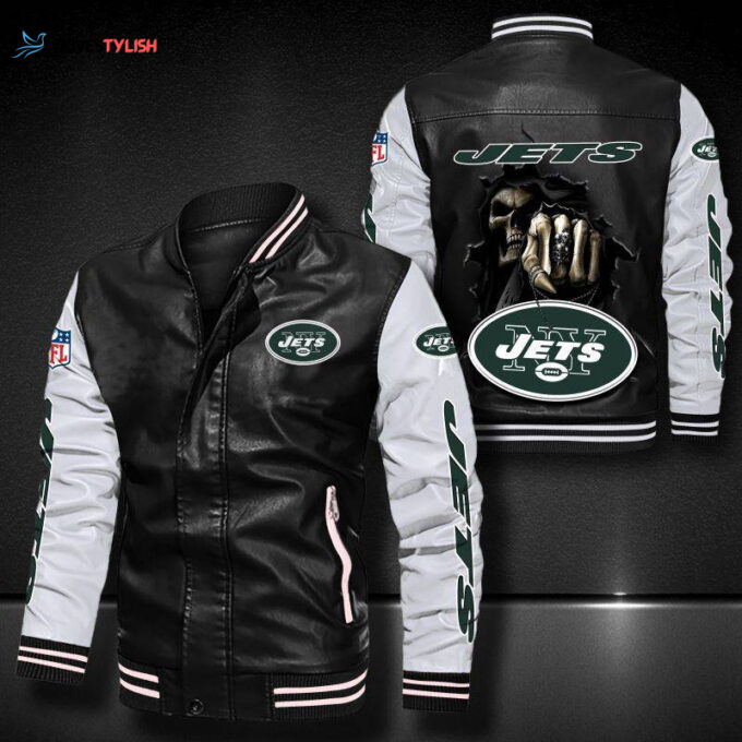 New York Jets Leather Bomber Jacket