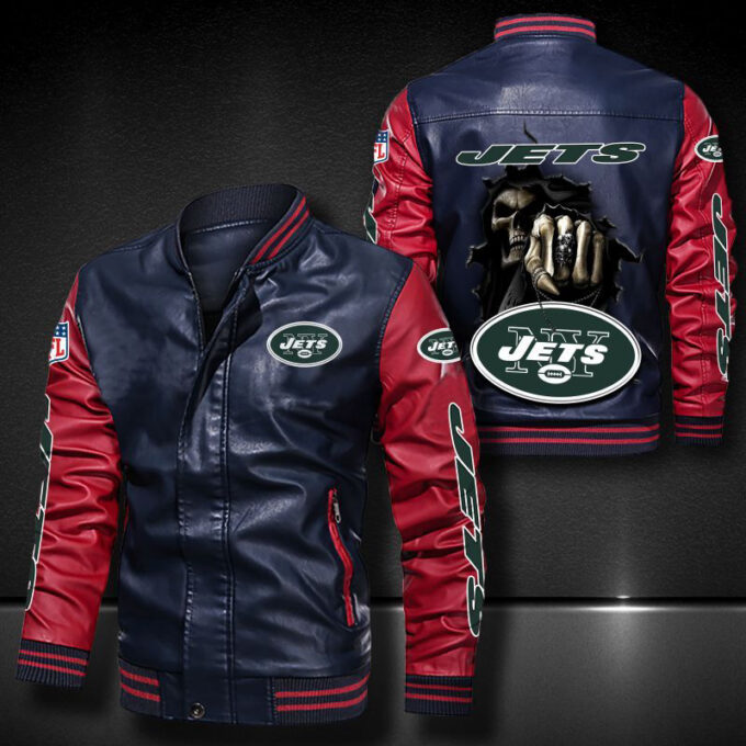 New York Jets Leather Bomber Jacket