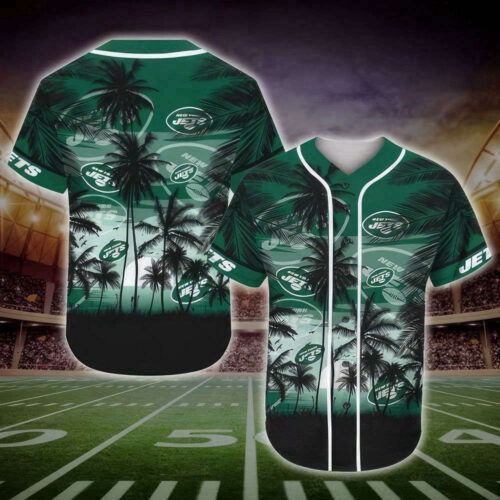 New York Jets NFL Palm Tree Baseball Jersey Shirt  For Men Women