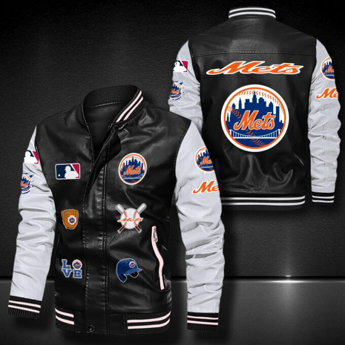 New York Mets Leather Bomber Jacket