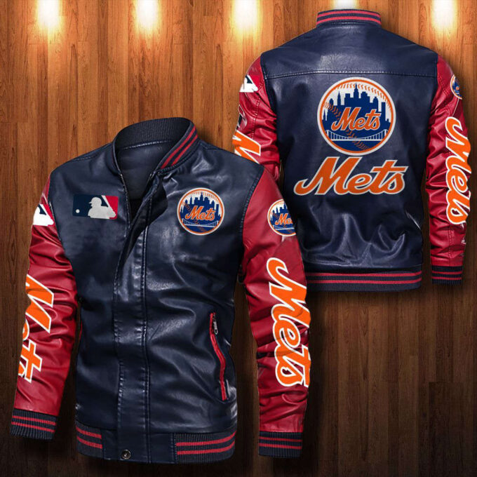 New York Mets Leather Bomber Jacket