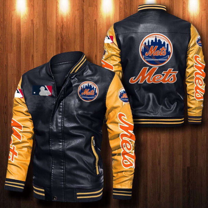 New York Mets Leather Bomber Jacket