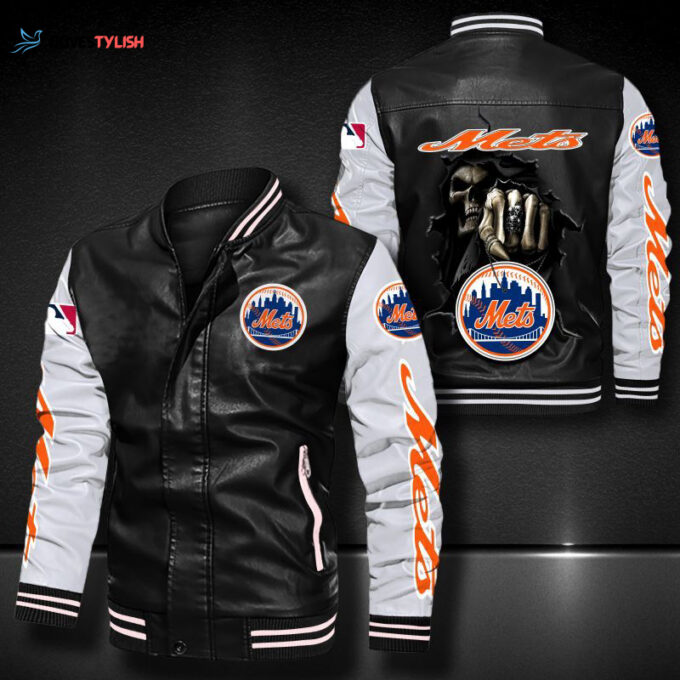 New York Mets Leather Bomber Jacket