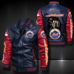 New York Mets Leather Bomber Jacket