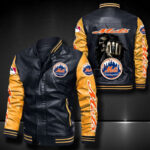 New York Mets Leather Bomber Jacket