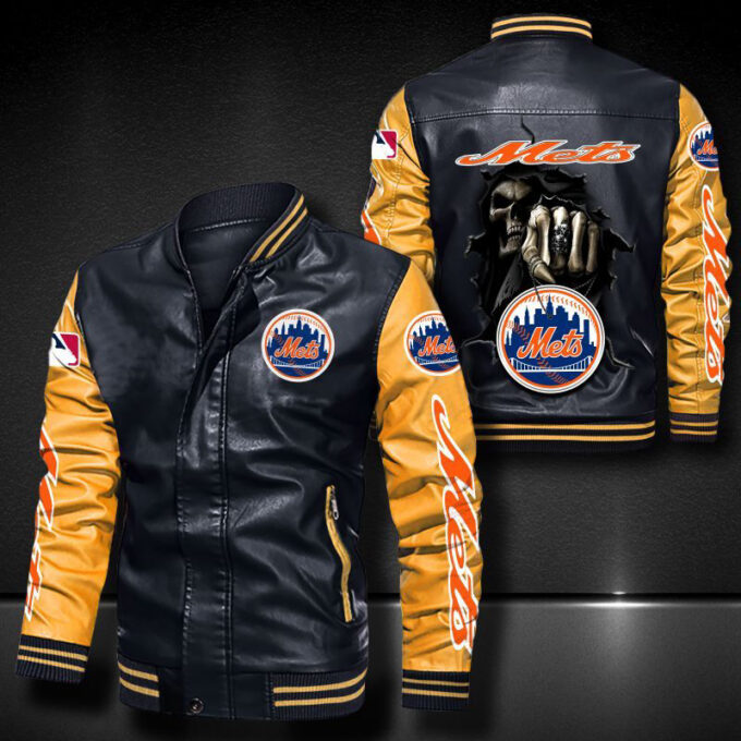 New York Mets Leather Bomber Jacket