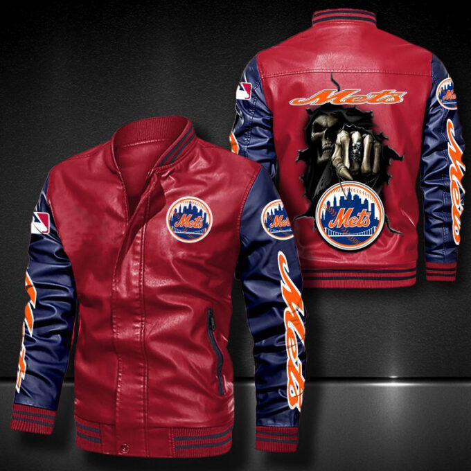 New York Mets Leather Bomber Jacket