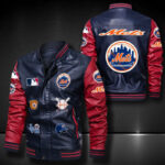 New York Mets Leather Bomber Jacket