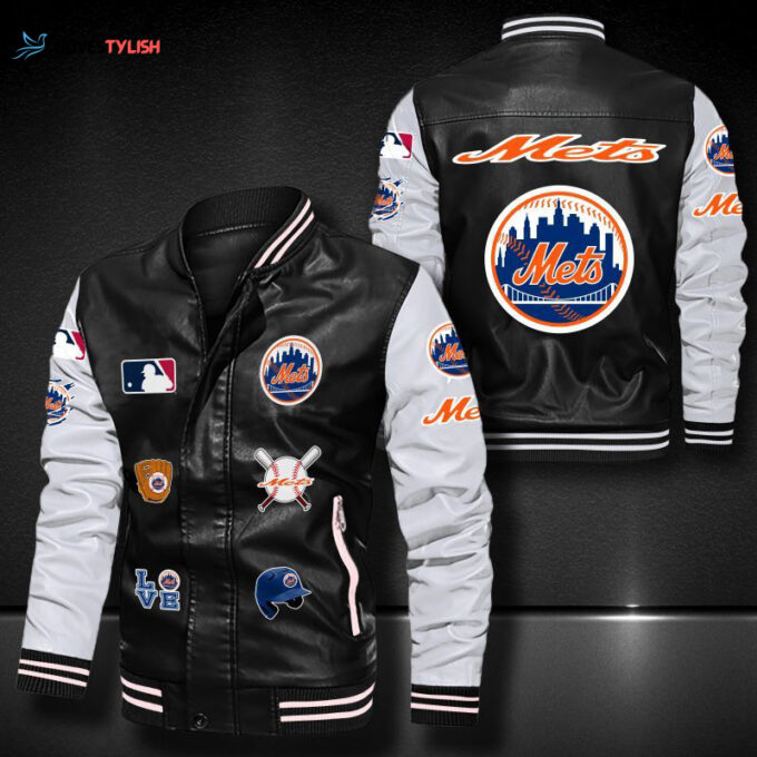 New York Mets Leather Bomber Jacket