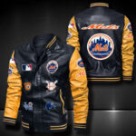 New York Mets Leather Bomber Jacket