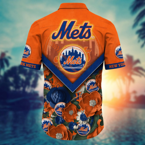 New York Mets MLB Flower Hawaii Shirt And Tshirt For Fans, Custom Summer Football Shirts
