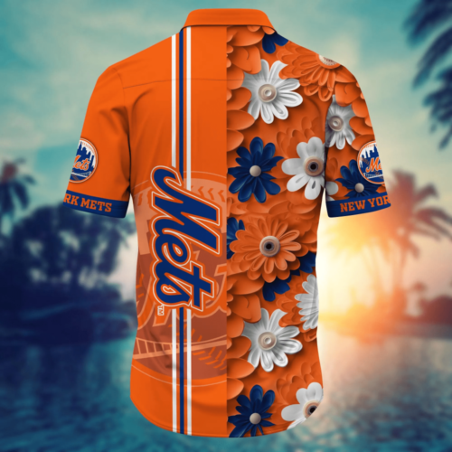 New York Mets MLB Flower Hawaii Shirt  For Fans, Summer Football Shirts