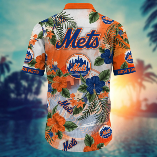 New York Mets MLB Flower Hawaii Shirt   For Fans, Summer Football Shirts