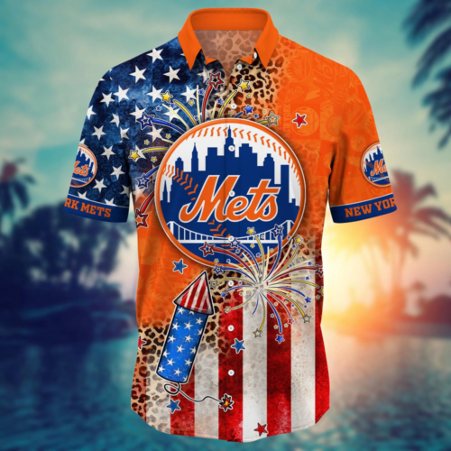 New York Mets MLB Hawaii Shirt Independence Day, Summer Shirts