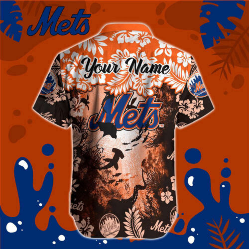 New York Mets MLB-Hawaiian Shirt Custom  For Men Women