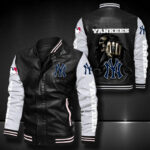 New York Yankees Leather Bomber Jacket