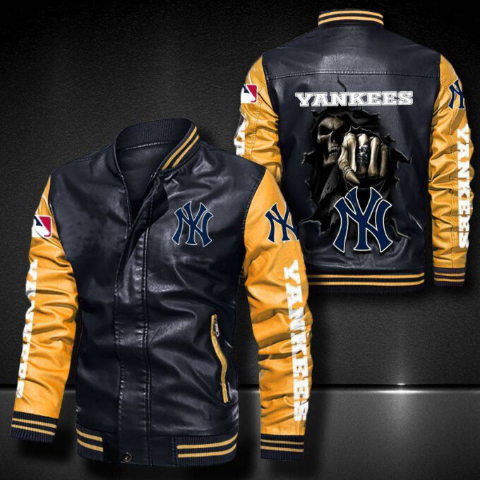 New York Yankees Leather Bomber Jacket