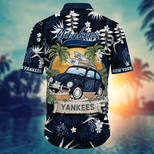New York Yankees MLB Flower Hawaii Shirt  For Fans, Summer Football Shirts