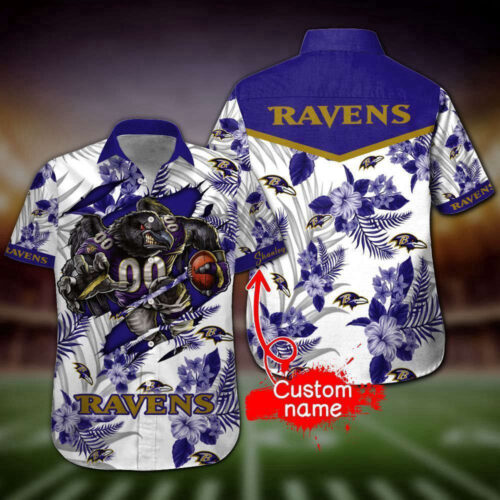 NFL Baltimore Ravens Gift For Fan Personalized Hawaiian Graphic Print