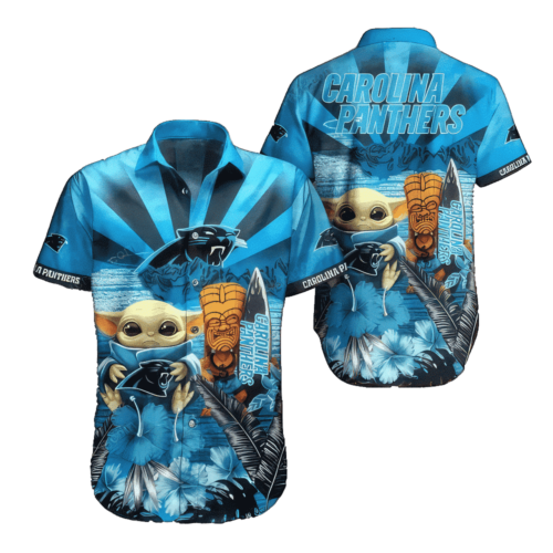 NFL Carolina Panthers Hawaiian Shirt Baby Yoda Style Summer For Men Women