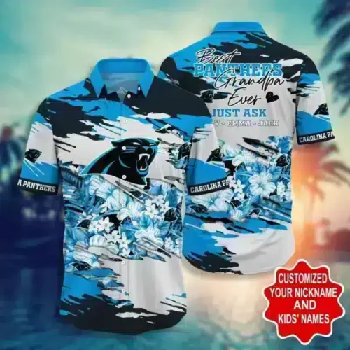 NFL Carolina Panthers Hawaiian Shirt, Best Gift For Men Women